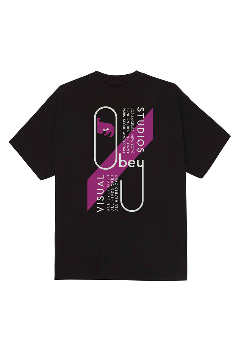 OBEY VISUAL STUDIOS T-SHIRT Black