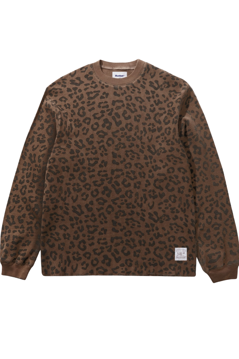 BUTTER WAFFLE L/S T-SHIRT Leopard