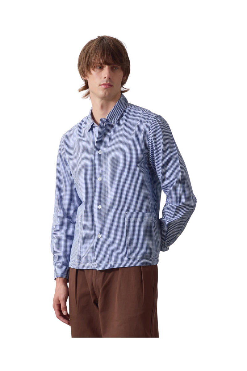 SERVICE WORKS GINGHAM WAITER SHIRT Blue