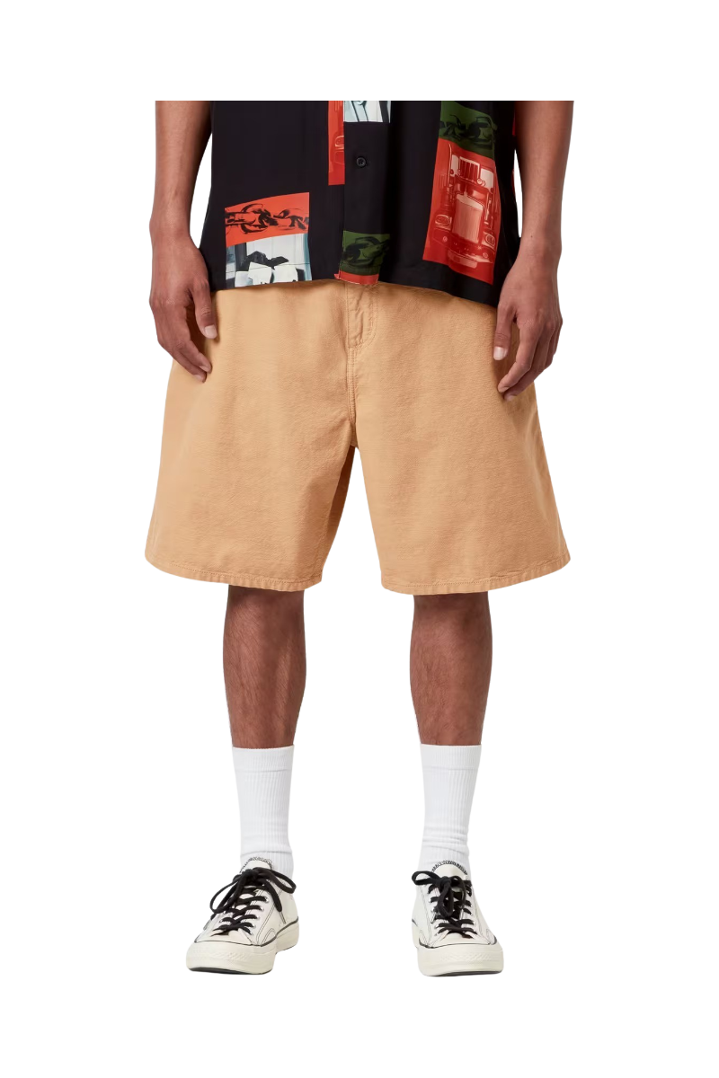 CARHARTT WIP WALTER SINGLE KNEE SHORT Dusty H Brown Garment Dyed 
