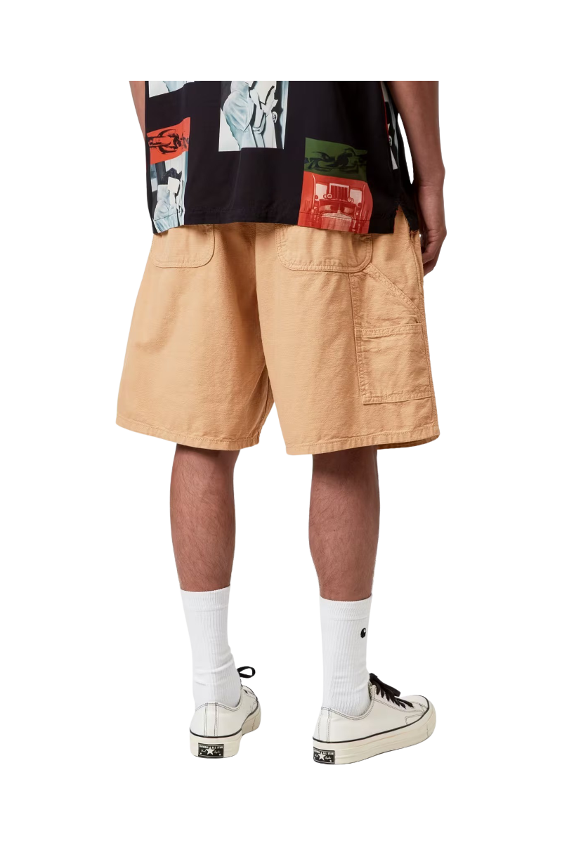CARHARTT WIP WALTER SINGLE KNEE SHORT Dusty H Brown Garment Dyed 