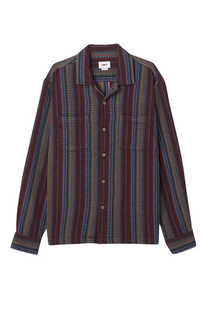 OBEY WANDERER WOVEN SHIRT Sepia