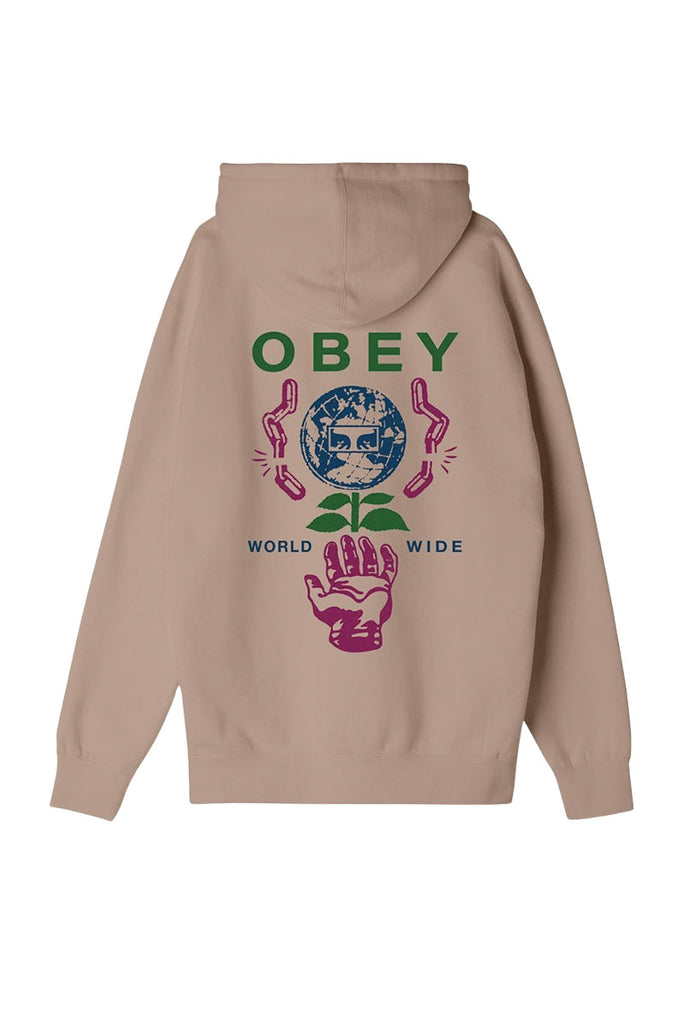 OBEY HELPING HAND FLEECE Warm Taupe