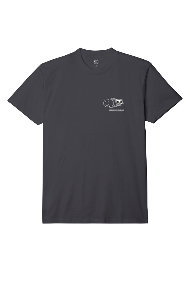 OBEY WARNING T-SHIRT Black