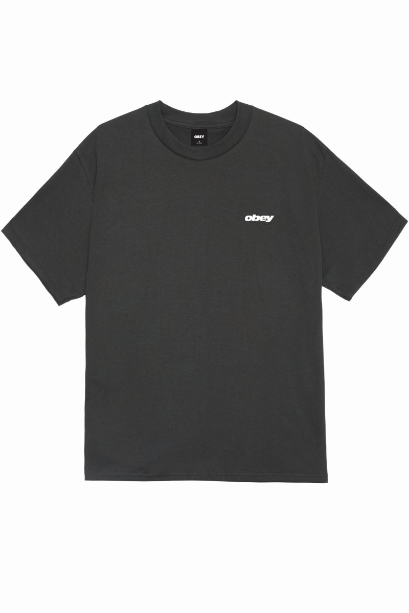 Obey Wave T-Shirt Vintage Black – view 2