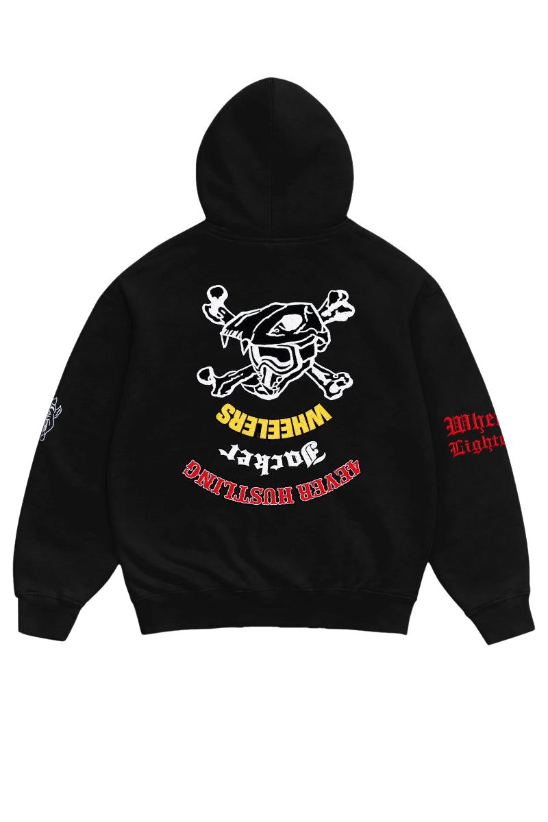 Sweat à capuche Jacker Wild Wheelers noir – vue 2