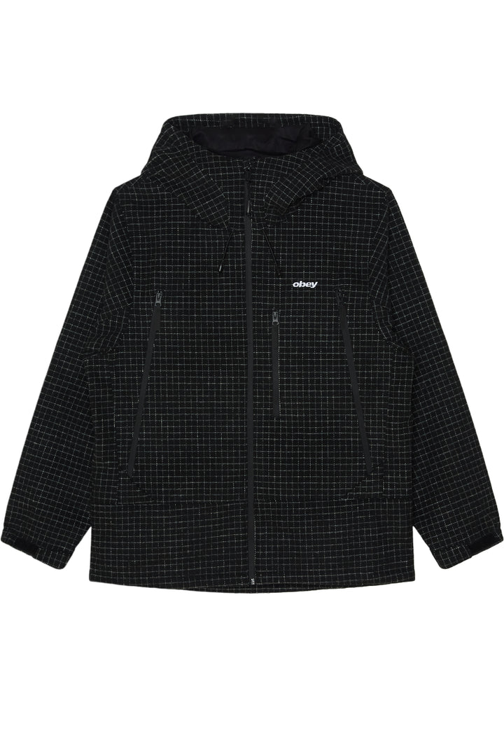 Veste Obey Obsidian Wooly à carreaux noirs