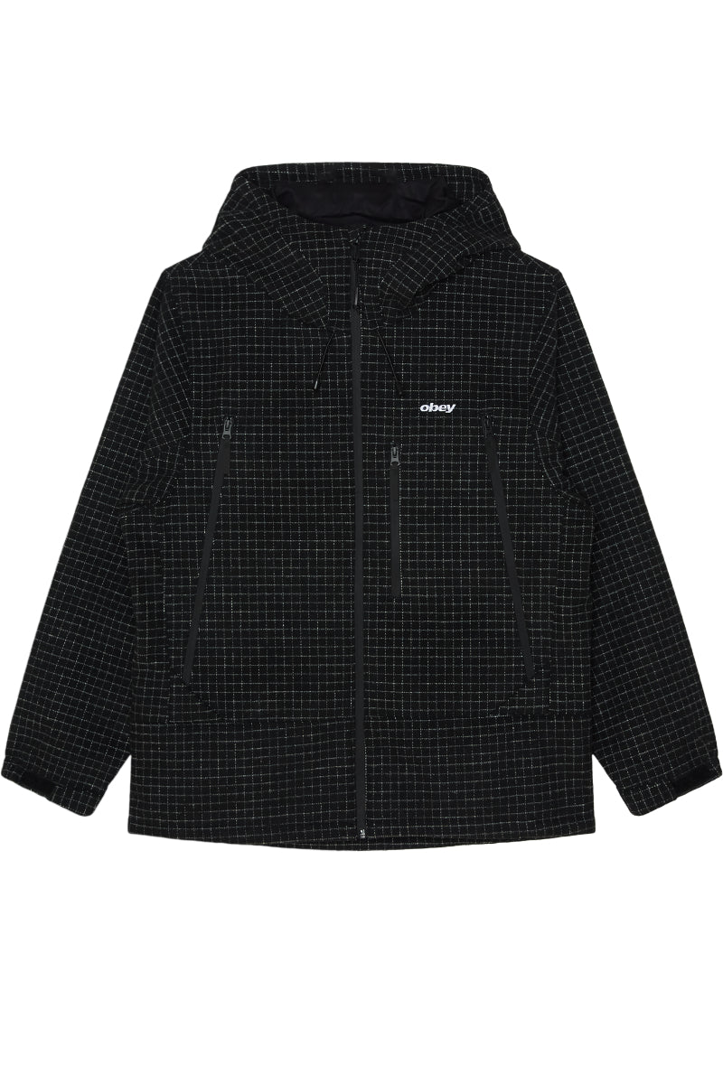 Veste Obey Obsidian Wooly à carreaux noirs