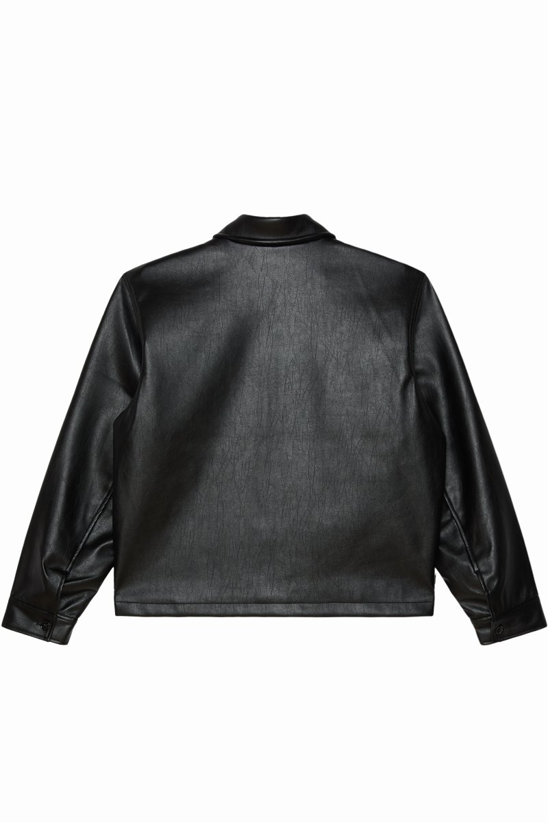 Obey Workman PU Jacket Black – view 2
