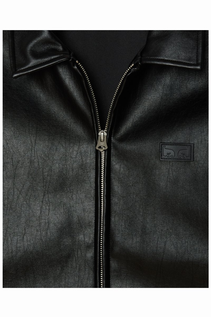 Obey Workman PU Jacket Black – view 3