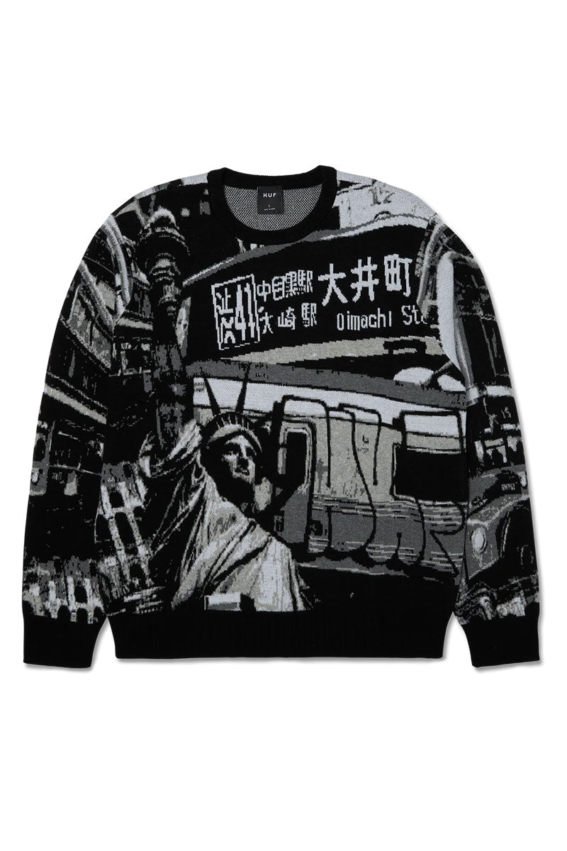 HUF WORLWIDE COMMUTER KNIT Black