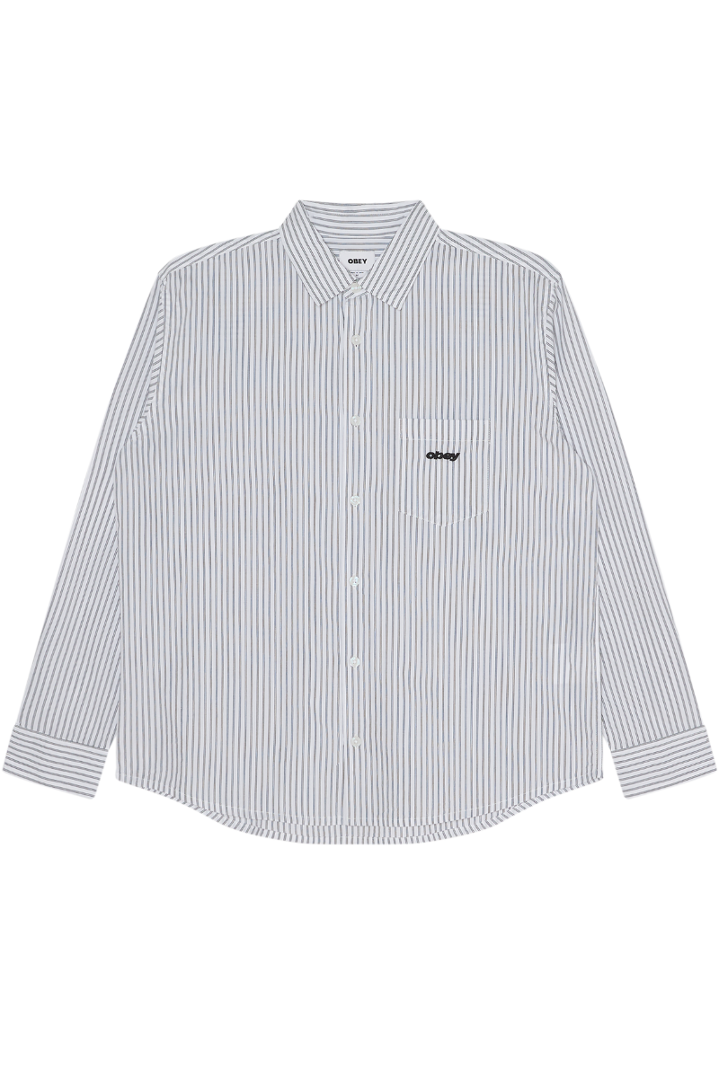 OBEY WILLIAM WOVEN L/S White
