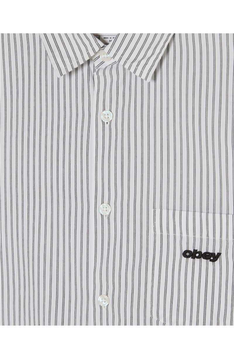 OBEY WILLIAM WOVEN L/S White