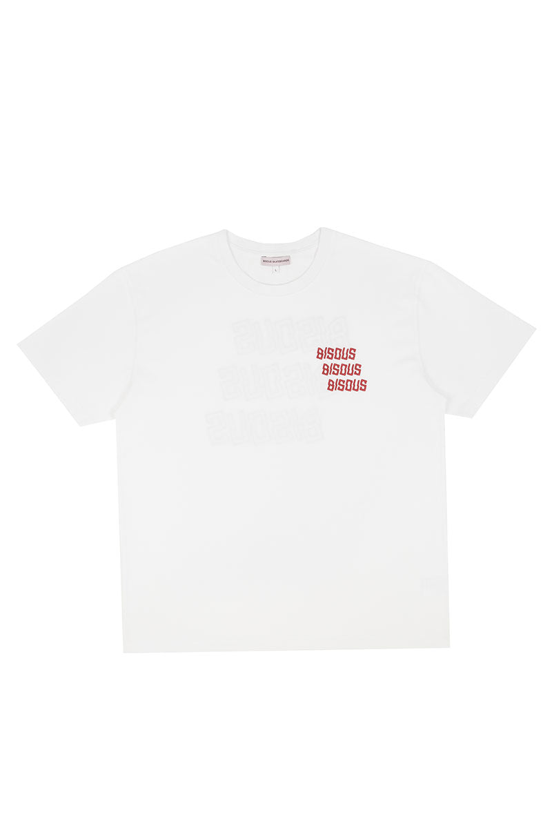 BISOUS SKATEBOARDS T-SHIRT BISOUS X3 VICHY White