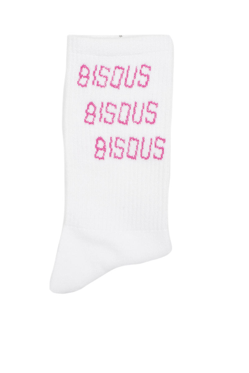 BISOUS SKATEBOARDS SOCKS BISOUS X3 White / Pink