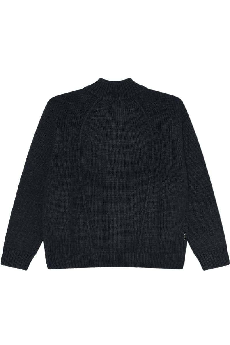 Gilet zippé Obey Ryo bleu marine foncé – vue 2