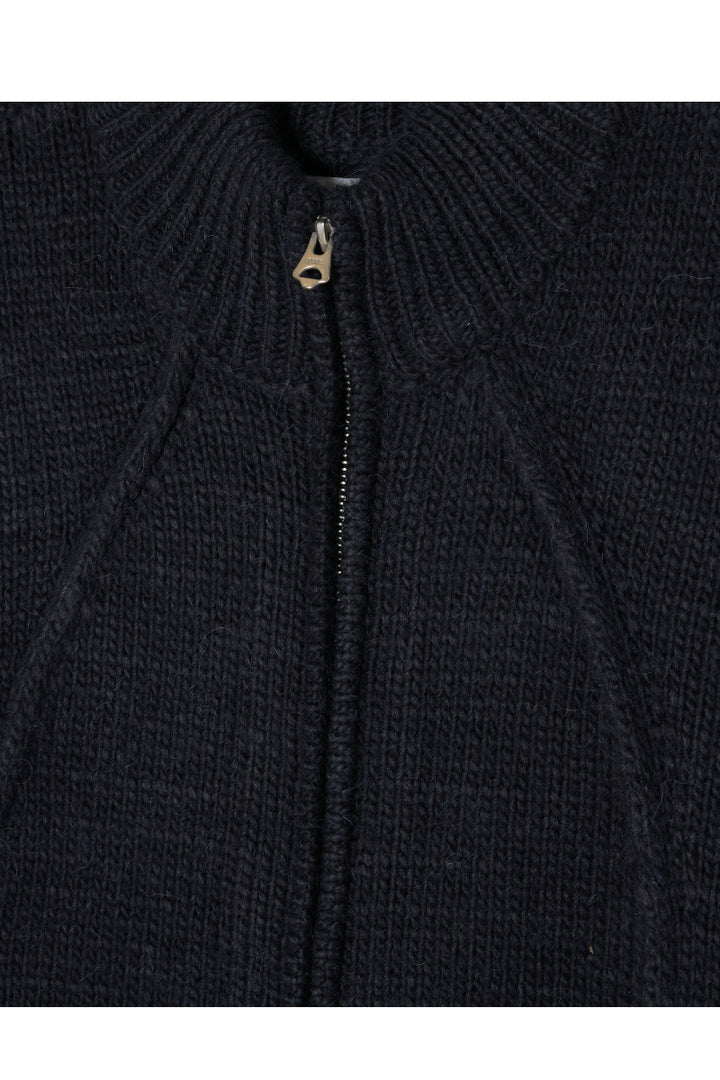 Obey Ryo Zip Up Cardigan Dark Navy – view 3
